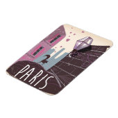 猫ヴィンテージパリ旅行ポスター。 マグネット (左側)