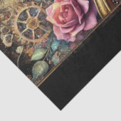 猫ヴィンテージビクトリアン花時計デコパージュ 薄葉紙 (詳細)