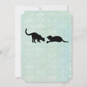 猫ヴィンテージブよくはしゃぐルー結婚式招待状 招待状 (裏面)