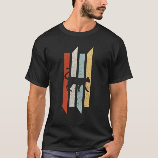 猫ヴィンテージベンガル猫愛猫 Tシャツ (正面)