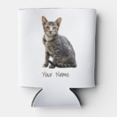 猫ヴィンテージポートレートペットtomcat動物デザイン 缶クーラー (正面)