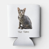 猫ヴィンテージポートレートペットtomcat動物デザイン 缶クーラー (裏面)