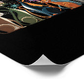 猫ヴィンテージレトロミッドセンチュリーモダン・ルックス猫50s ポスター (角)