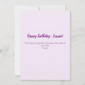 猫ヴィンテージ誕生日あいさつカード 招待状 (裏面)