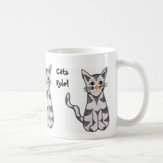 猫万歳 コーヒーマグカップ (右)