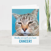 猫不機嫌がんおもしろい カード (正面)