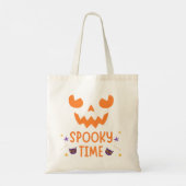 猫不気味とのタイムカボチャ顔ハロウィン トートバッグ (裏面)