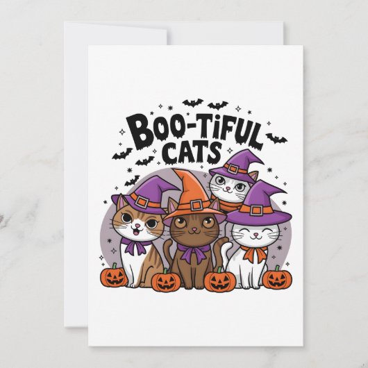 猫不気味とカボチャ 招待状 (正面)