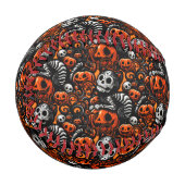 猫不気味とカボチャ 野球ボール (正面左)