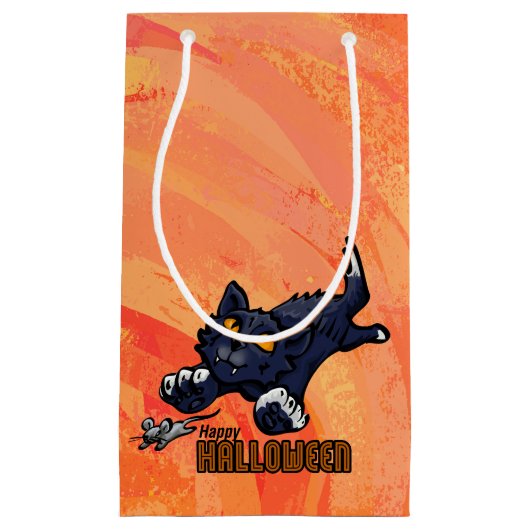 猫不気味とネズミ スモールペーパーバッグ (正面)