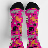 猫不気味のハロウィン ソックス (上部)