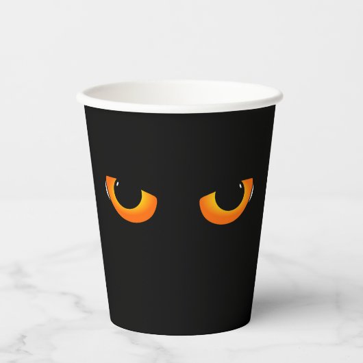 猫不気味の目 紙コップ (正面)