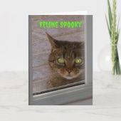 猫不気味ハロウィン カード (正面)