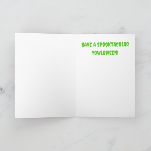 猫不気味ハロウィン カード (内部)
