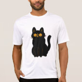猫不気味ハロウィンTシャツ Tシャツ (正面)