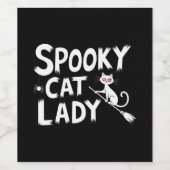 猫不気味母キャッ不気味トレディーハロウィーン猫ママ ワインラベル (シングルラベル)
