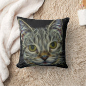 猫不気味猫ソウル・スピリット動物装飾用クッション クッション (ブランケット)