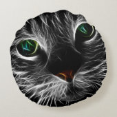猫不気味猫ソウル・スピリット動物装飾用クッション ラウンドクッション (裏面)