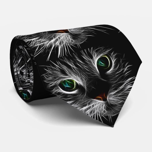 猫不気味猫霊動物 ネクタイ (ロール)
