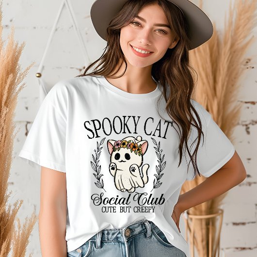 猫不気味社交倶楽部かわいいハロウィーン トライブレンドTシャツ