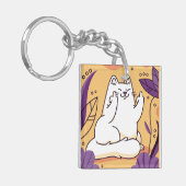 猫与えの指 キーホルダー (正面左)