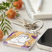 猫与えの指 キーホルダー (正面右)