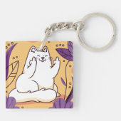 猫与えの指 キーホルダー (裏面)