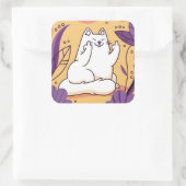 猫与えの指 スクエアシール (バッグ)