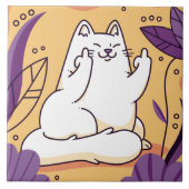 猫与えの指 タイル (正面)