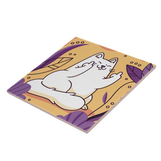 猫与えの指 タイル (側面)