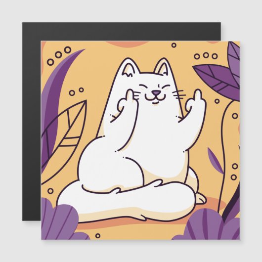 猫与えの指 マグネット招待状 (正面/裏面)