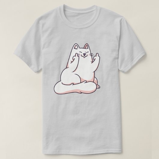 猫与えの指 Tシャツ (デザイン正面)
