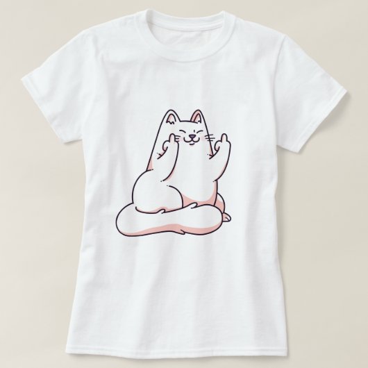 猫与えの指Tシャツ Tシャツ (デザイン正面)