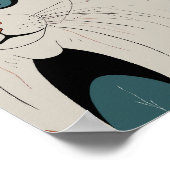 猫並みカラフル ポスター (角)