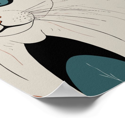 猫並みカラフル ポスター (角)