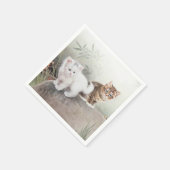 猫中国のアート2匹の子猫 スタンダードカクテルナプキン (角)