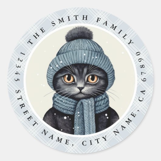 猫丸スタンプ ラウンドシール (正面)