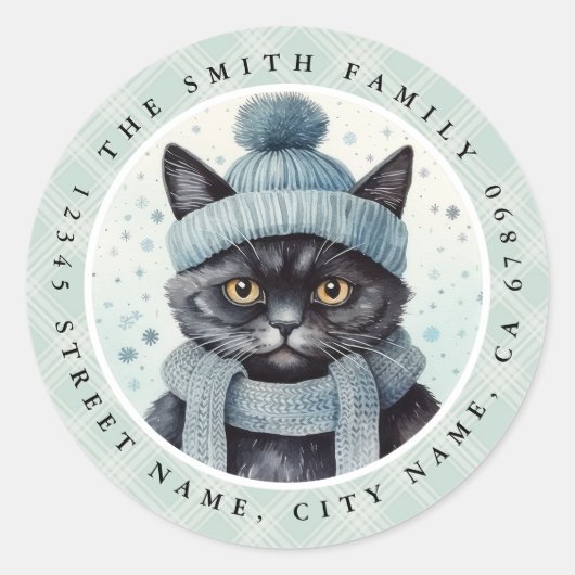 猫丸スタンプ ラウンドシール (正面)