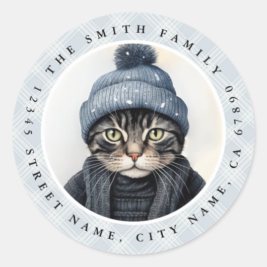 猫丸スタンプ ラウンドシール (正面)