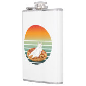 猫乗りピザレトロ フラスク (左)