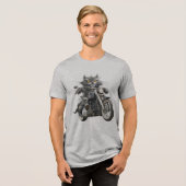 猫乗り トライブレンドTシャツ (正面全面)