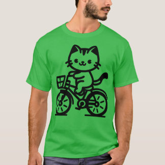 猫乗用自転車 Tシャツ