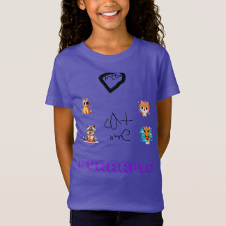 猫予測できなコラージュ紫の子ども Tシャツ