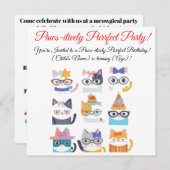 猫予測できな猫お洒落猫好き シーズンカード (正面/裏面)