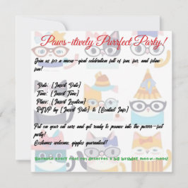 猫予測できな猫お洒落猫好き 招待状