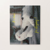 猫人気があるデザイン ジグソーパズル (縦)