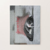 猫人気があるデザイン ジグソーパズル (縦)