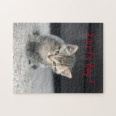 猫人気があるデザイン ジグソーパズル (横)