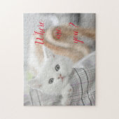 猫人気があるデザイン ジグソーパズル (縦)