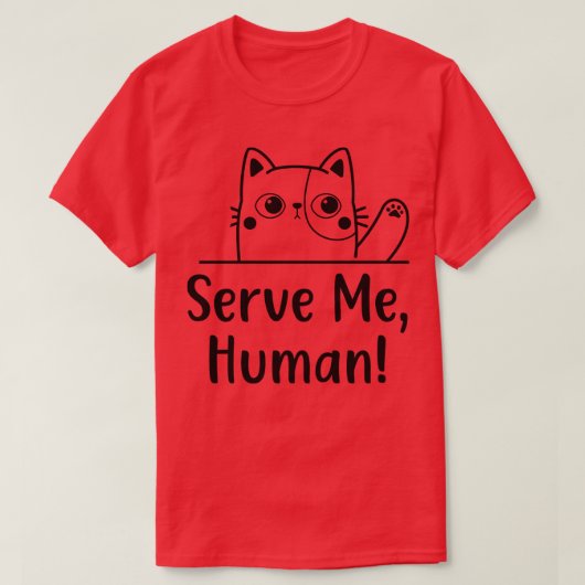 猫人間おもしろい猫モチーフ Tシャツ (デザイン正面)